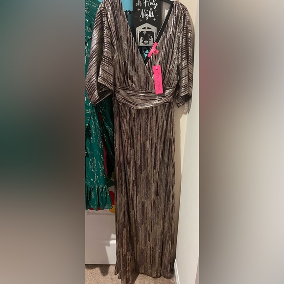 NWT Lilly Pulitzer Parigi Elbow Sleeve Maxi Dress - Large - Picture 2 of 3